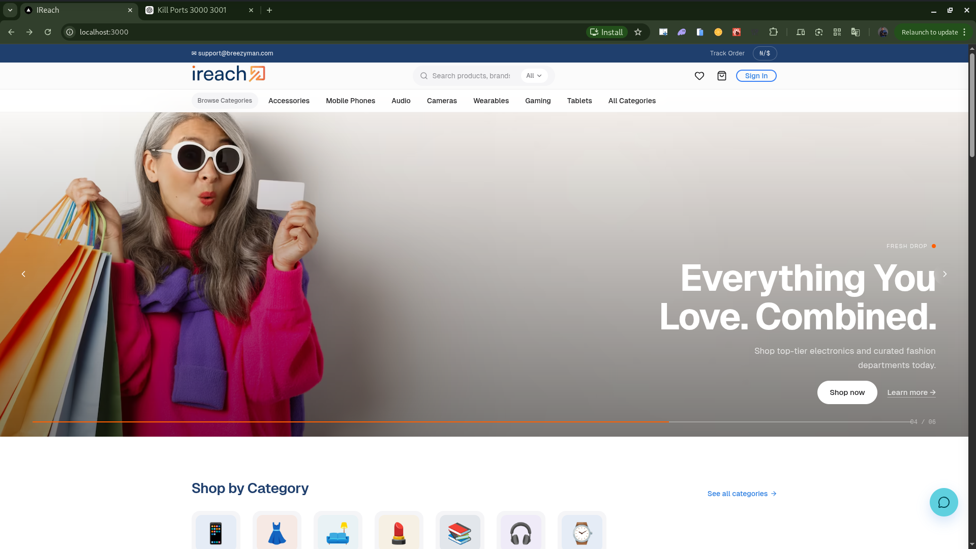 ireach Ecommerce Website